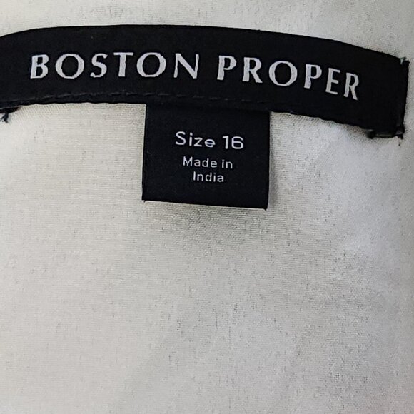 Boston Proper Long Sleeve Maxi Dress Women's Size 16 V-Neck Empire Waist - Picture 2 of 7